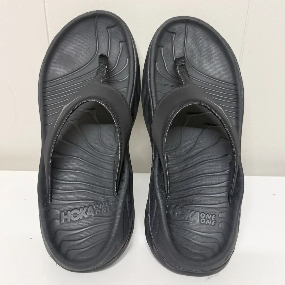 Hoka One One Ora Recovery Thong Sandals Comfort Flip Flop Men 8 Women 10 EUC